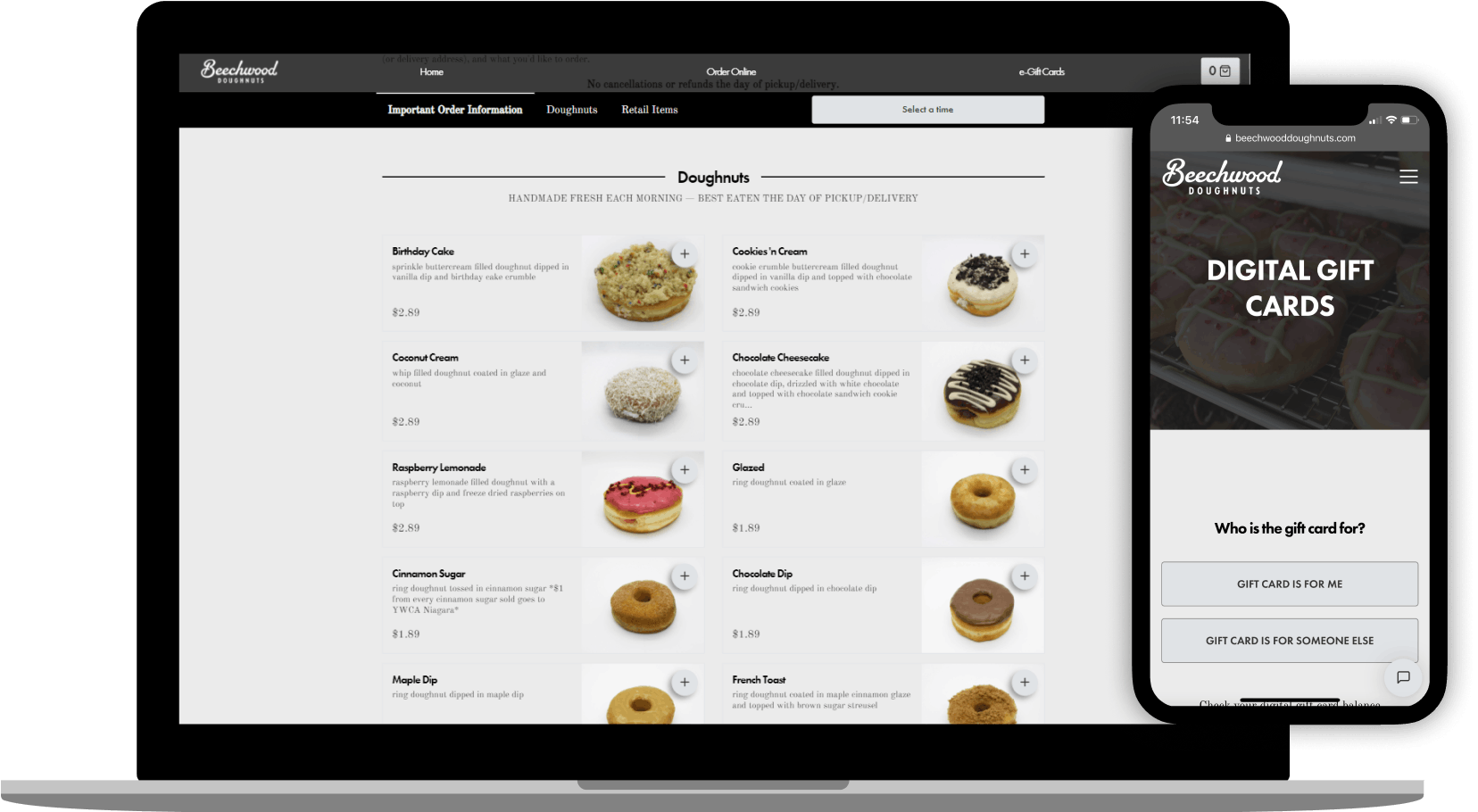 Beechwood Doughnuts Website