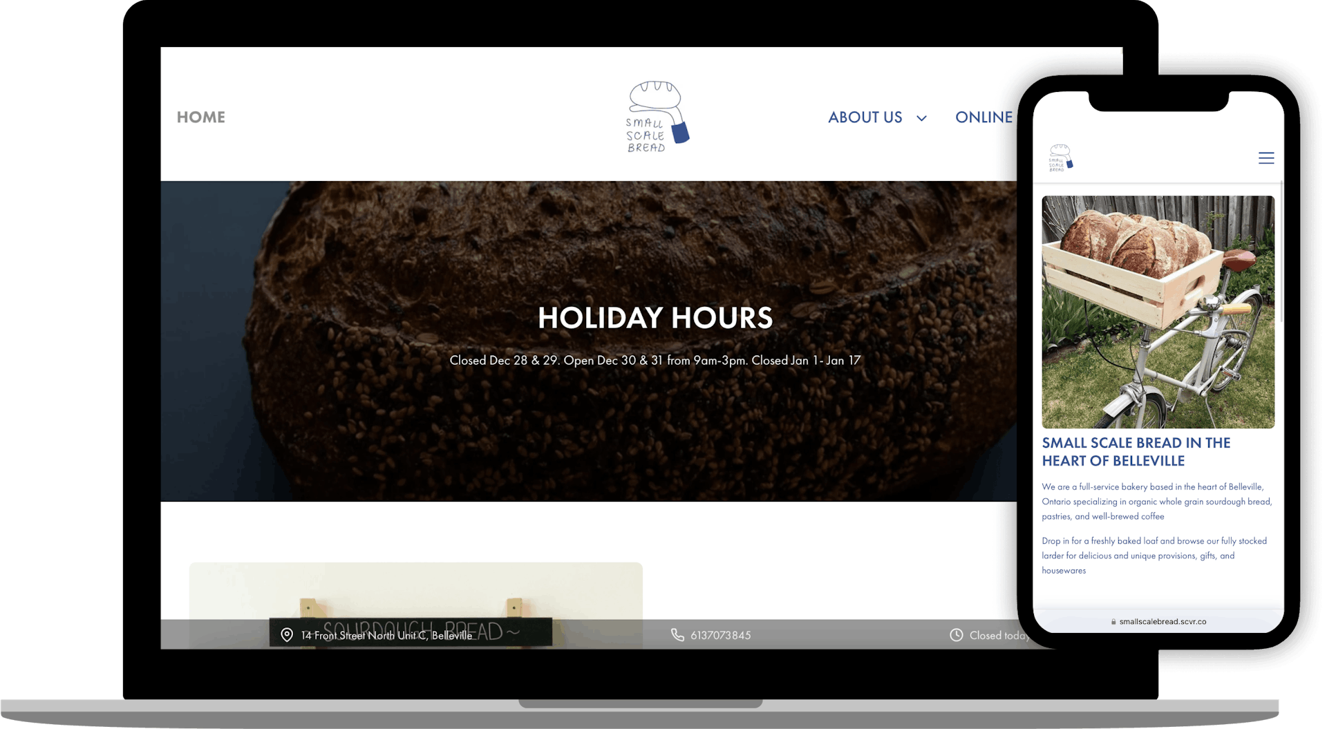 Small Scale Bread Website